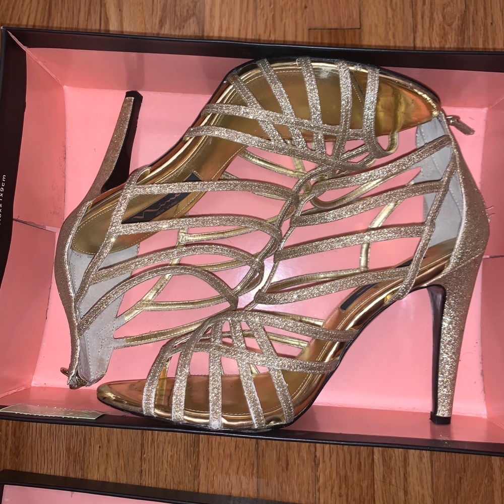 Gold Glittery Heels